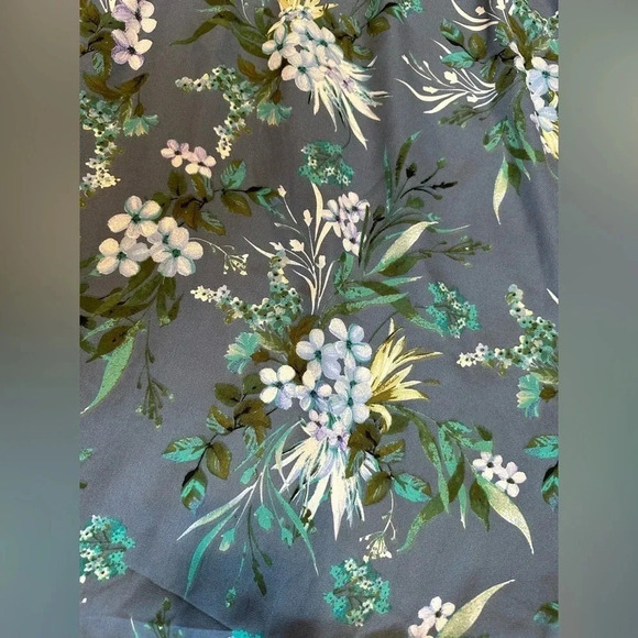 Altar'd State Dress NWT Floral Tie Off Shoulder Lined Blue Women’s Medium - Picture 4 of 10